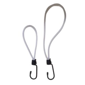 White Bungee Cord Strap with Hook